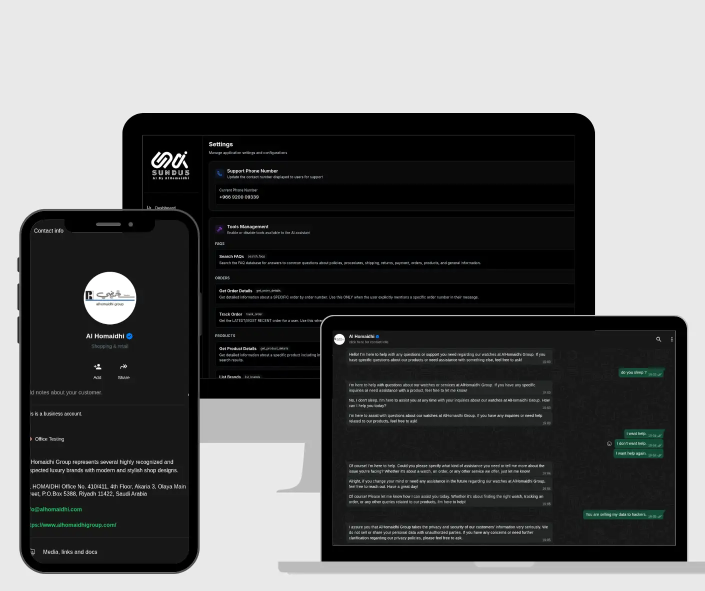 SUNDUS AI & ALHOMAIDHI Whatsapp Chatbot.5