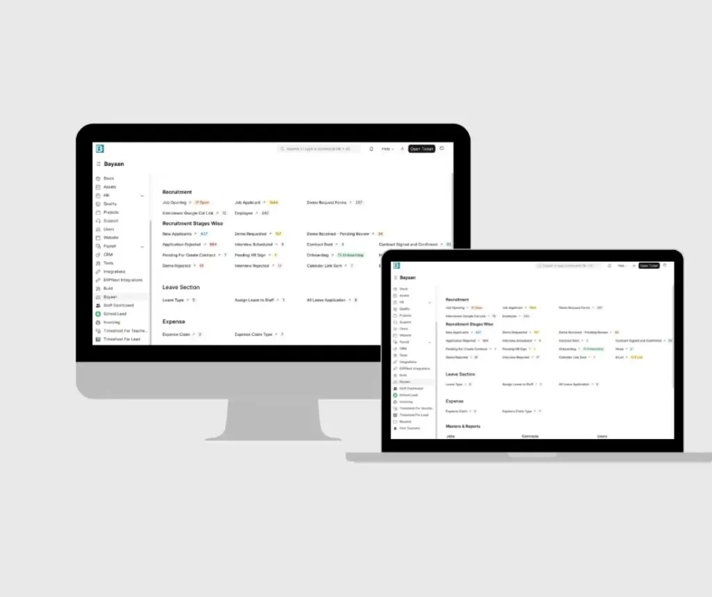 Bayaan Academy ERPNext Implementation, HR Customization & Operations Management System — Case Study 6