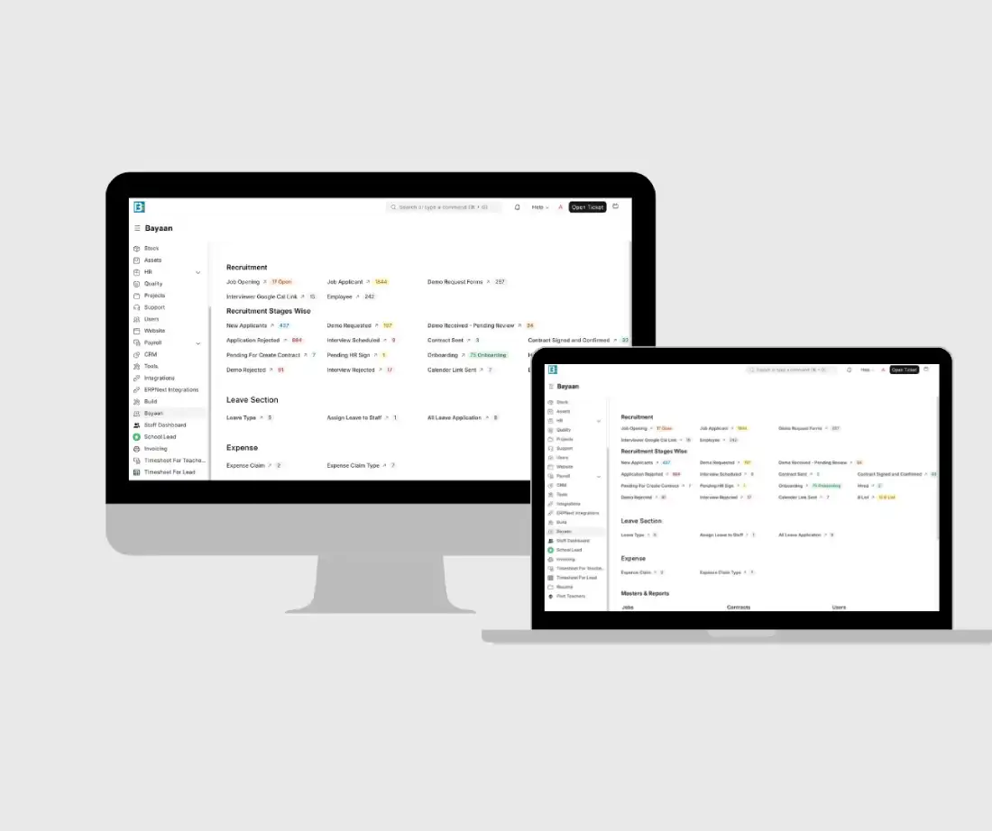 Bayaan Academy ERPNext Implementation, HR Customization & Operations Management System — Case Study 6