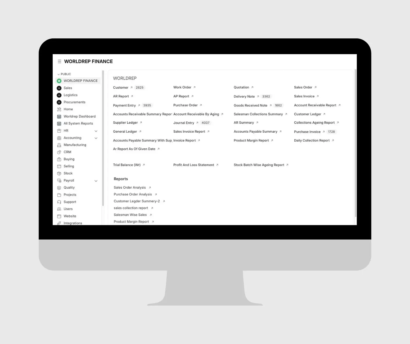 WorldRep ERPNext Implementation for Accounting, Sales, Purchase, Inventory & Reporting — Case Study 4