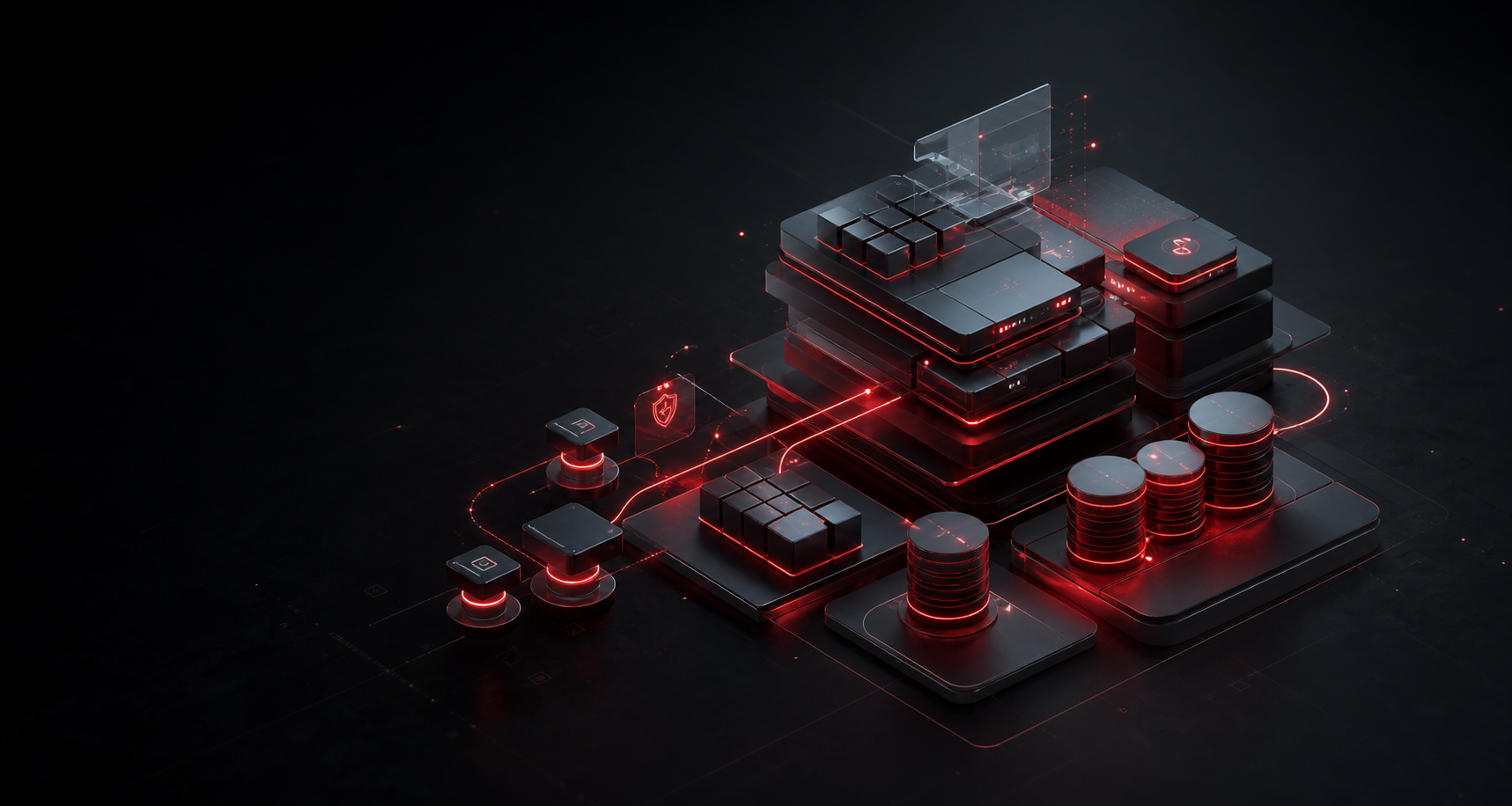 Abstract Laravel enterprise application architecture with secure modules, APIs and databases
