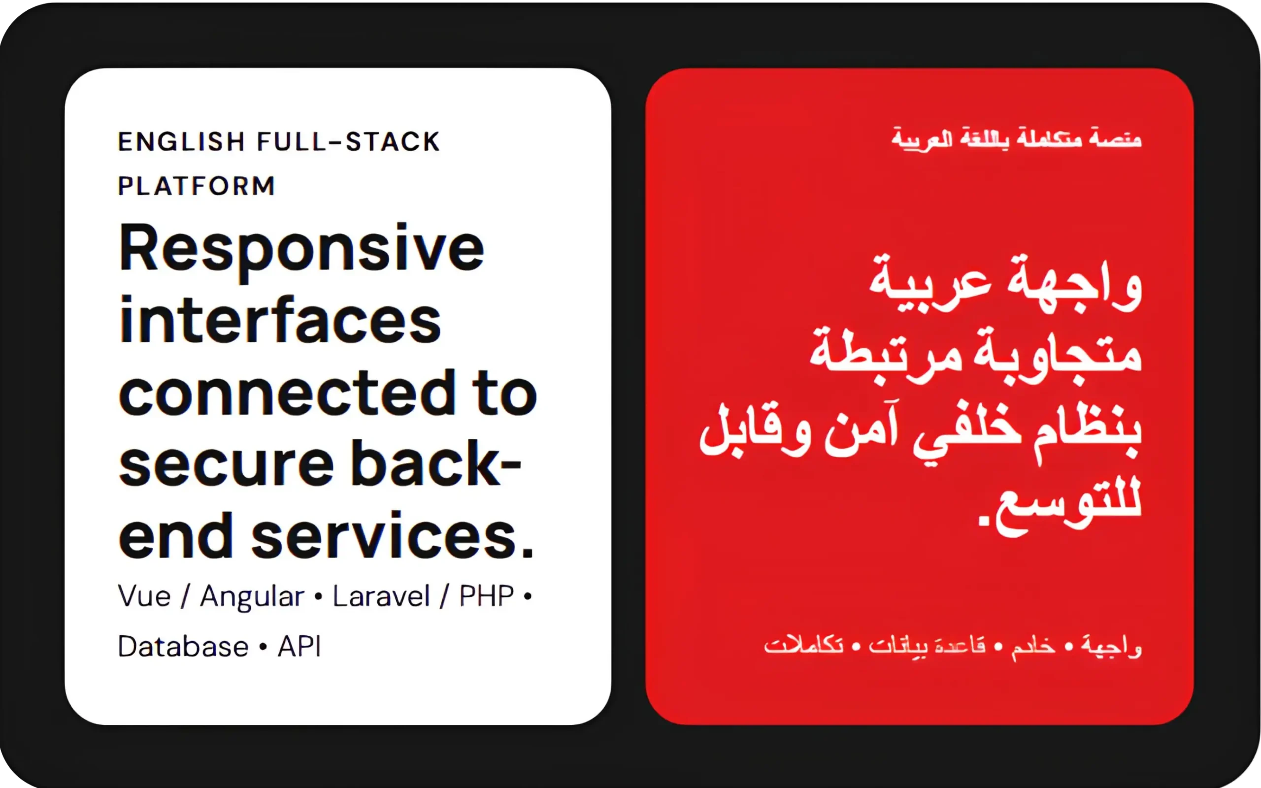 Full-stack development for bilingual platforms