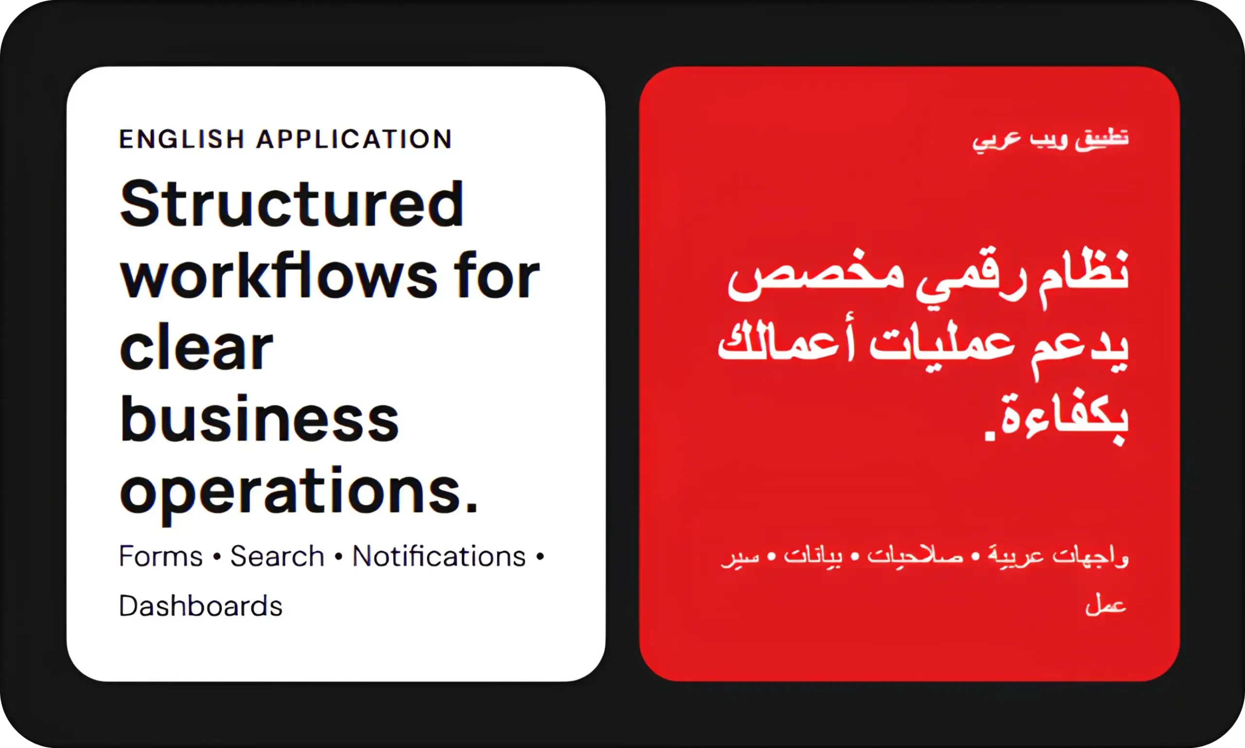 Custom applications for bilingual organisations